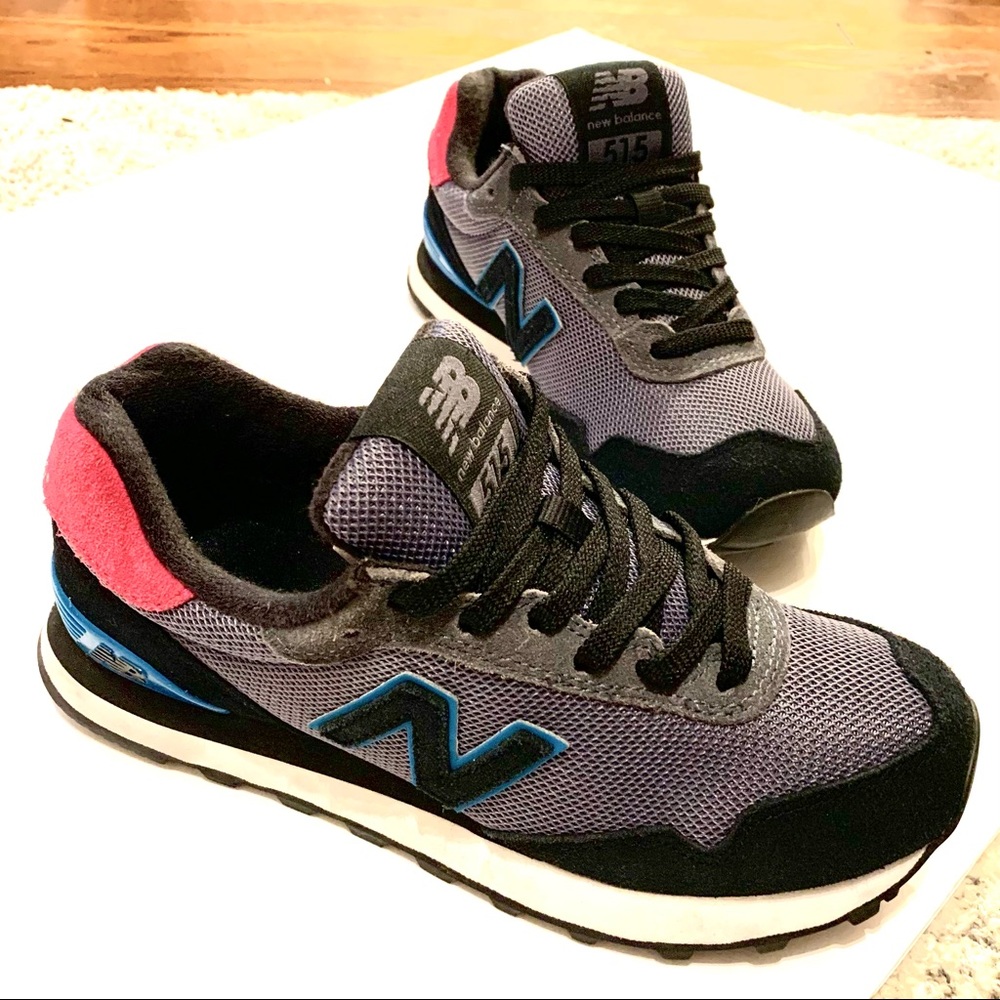 NEW BALANCE 515 V1 - Light Aluminum / Black - Grey / Black / Pink - Size 6 Women